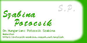 szabina potocsik business card